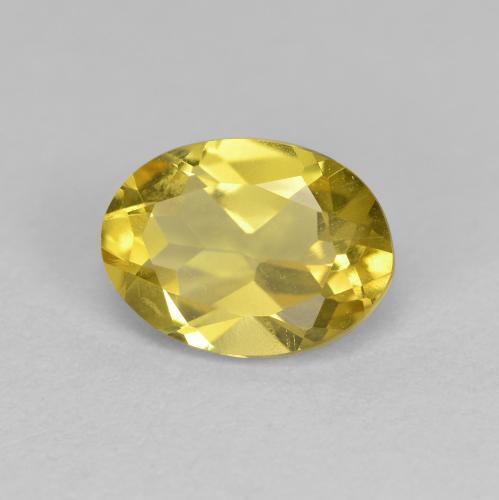 Dijon Yellow Golden Beryl Gem - 1.2ct Oval Facet (ID: 608959)