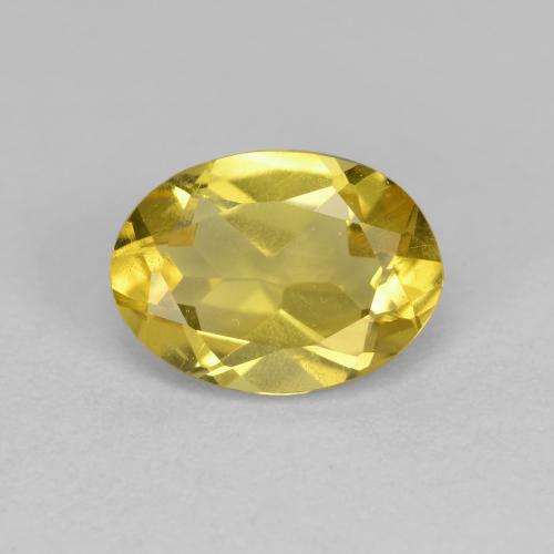 1.21 ct Yellow Golden Beryl Stone, Natural Golden Beryl in Oval Facet Shape for Sale