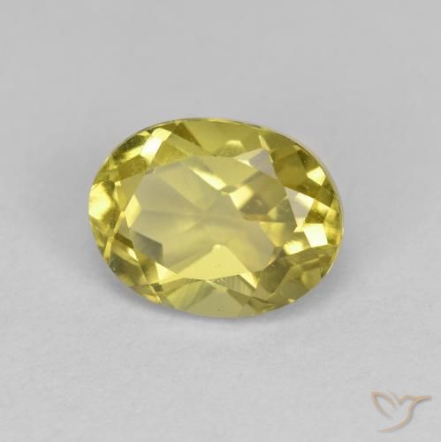 1.38 ct Yellow Golden Beryl Stone, Natural Golden Beryl in Oval Facet Shape for Sale