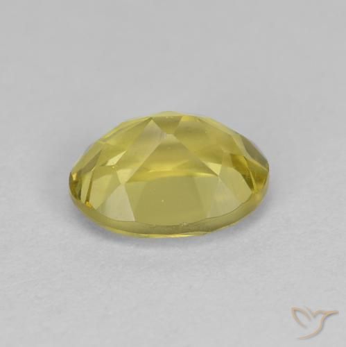 Golden Beryl Gemstone in 8.1 x 6.2 mm Size for Sale, Golden Beryl Stone in Medium Yellow Color