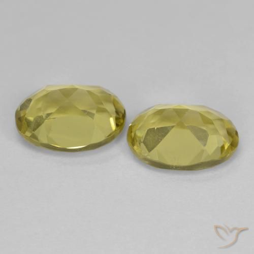 Golden Beryl Gemstones in 8 x 6 mm (calibrated) Size for Sale, Golden Beryl Stones in Light Golden-Yellow Color