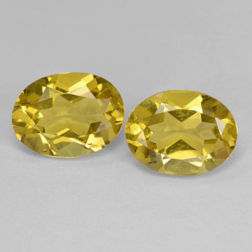 2.53 ct Oval Cut Golden Beryl, 8.2 x 6.2 mm From Madagascar, Photo A