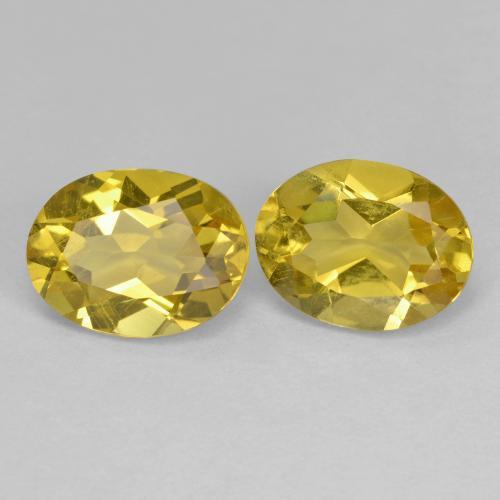 2.53 ctw Yellow Golden Beryl Stones, Natural Golden Beryl in Oval Facet Shape for Sale