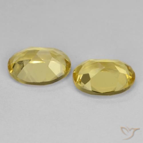 Golden Beryl Gemstones in 8 x 6 mm (calibrated) Size for Sale, Golden Beryl Stones in Autumn Yellow Color