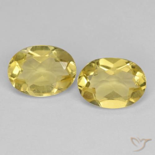 2.28 ct Oval Cut Golden Beryl, 8.2 x 6.1 mm From Madagascar, Photo A