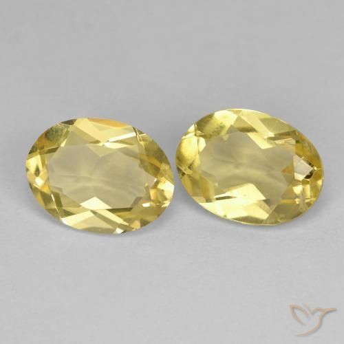 2.19 ctw Yellow Golden Beryl Stones, Natural Golden Beryl in Oval Facet Shape for Sale
