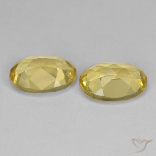 Golden Beryl Gemstones in 8 x 6 mm (calibrated) Size for Sale, Golden Beryl Stones in Light Yellow Color