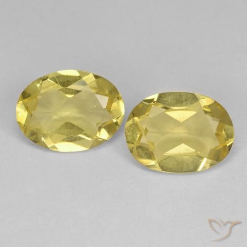 2.04 ct Oval Cut Golden Beryl, 8.1 x 6.1 mm From Madagascar, Photo A
