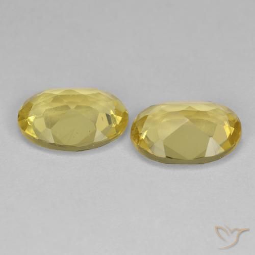 Golden Beryl Gemstones in 8 x 6 mm (calibrated) Size for Sale, Golden Beryl Stones in Light Golden-Yellow Color