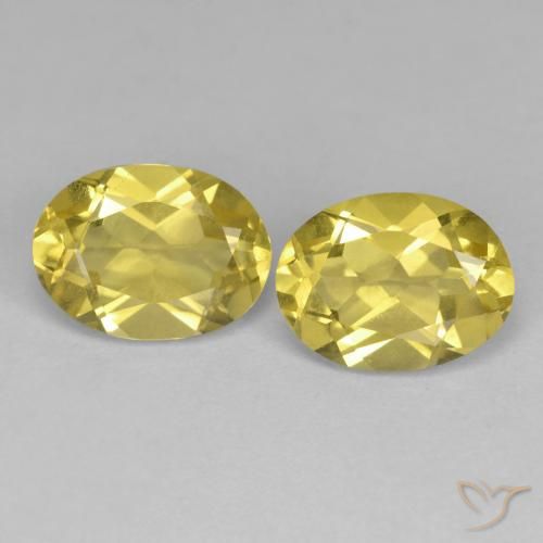 2.35 ct Oval Cut Golden Beryl, 8.1 x 5.9 mm From Madagascar, Photo A
