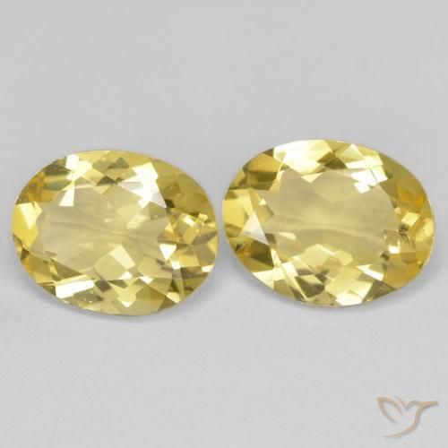 3.93 ctw Yellow Golden Beryl Stones, Natural Golden Beryl in Oval Facet Shape for Sale