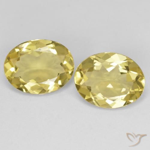 4.34 ctw Yellow Golden Beryl Stones, Natural Golden Beryl in Oval Facet Shape for Sale