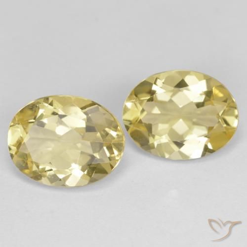 4.36 ctw Yellow Golden Beryl Stones, Natural Golden Beryl in Oval Facet Shape for Sale