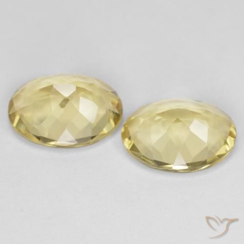 Golden Beryl Gemstones in 10 x 8 mm (calibrated) Size for Sale, Golden Beryl Stones in Tuscany Yellow Color