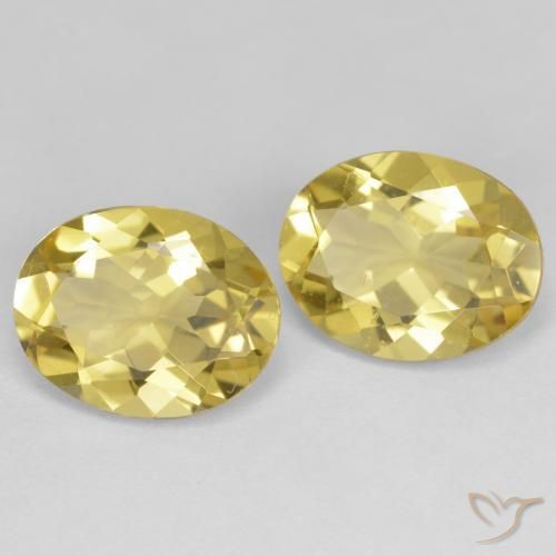 4.49 ctw Yellow Golden Beryl Stones, Natural Golden Beryl in Oval Facet Shape for Sale
