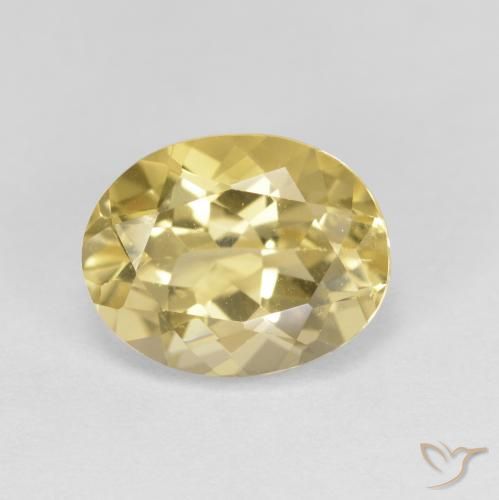2.76 ct Oval Cut Golden Beryl, 10.1 x 7.9 mm From Madagascar, Photo A