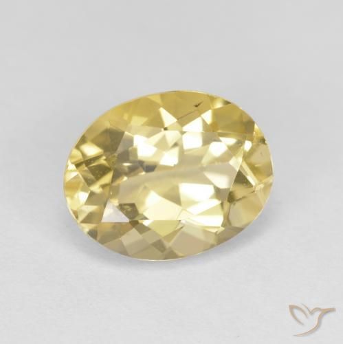 2.76 ct Yellow Golden Beryl Stone, Natural Golden Beryl in Oval Facet Shape for Sale
