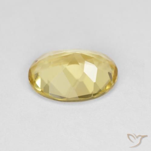 Golden Beryl Gemstone in 10 x 7.4 mm Size for Sale, Golden Beryl Stone in Tuscany Yellow Color