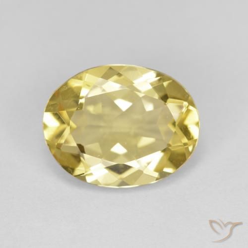 2.46ct Natural Tuscany Yellow Golden Beryl, Oval, VVS