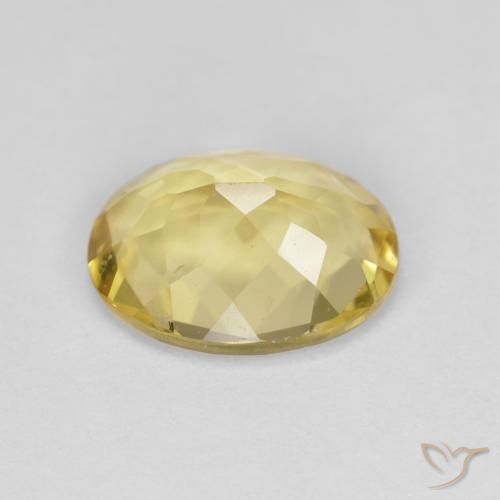 Golden Beryl Gemstone in 10 x 8 mm (calibrated) Size for Sale, Golden Beryl Stone in Tuscany Yellow Color
