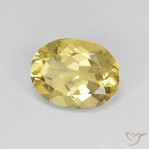 2.32 ct Yellow Golden Beryl Stone, Natural Golden Beryl in Oval Facet Shape for Sale