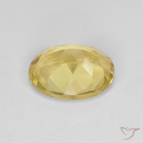 Golden Beryl Gemstone in 10 x 8 mm (calibrated) Size for Sale, Golden Beryl Stone in Tuscany Yellow Color