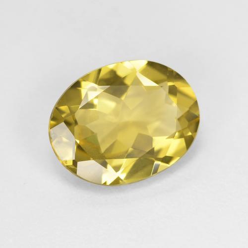 1.93 ct Yellow Golden Beryl Stone, Natural Golden Beryl in Oval Facet Shape for Sale