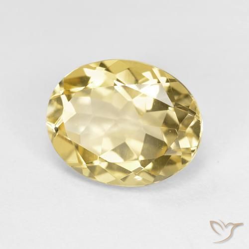 2.51 ct Yellow Golden Beryl Stone, Natural Golden Beryl in Oval Facet Shape for Sale