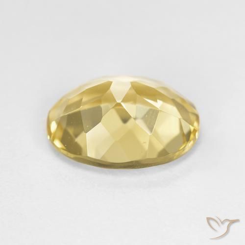 Golden Beryl Gemstone in 10 x 8 mm (calibrated) Size for Sale, Golden Beryl Stone in Light Golden-Yellow Color