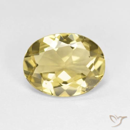 1,91 ct ovaler Goldener Beryll aus Madagaskar, Größe: 10,1 x 7,9mm, Reinheit: VVS, Garantiert echter Edelstein, 1 Stück Goldener Beryll in Toskana Gelb Farbe, Mohs-Härte von 7,5 - 8 Geeignet für den täglichen Gebrauch im Schmuck, Photo A