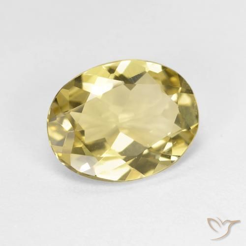 1.91 ct Yellow Golden Beryl Stone, Natural Golden Beryl in Oval Facet Shape for Sale