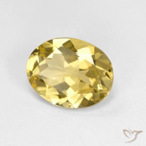 1.99 ct Yellow Golden Beryl Stone, Natural Golden Beryl in Oval Facet Shape for Sale