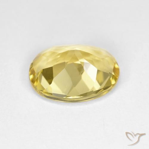 Golden Beryl Gemstone in 10 x 8 mm (calibrated) Size for Sale, Golden Beryl Stone in Tuscany Yellow Color