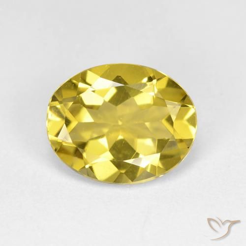 2.09 ct Oval Cut Golden Beryl, 9.8 x 7.9 mm From Madagascar, Photo A