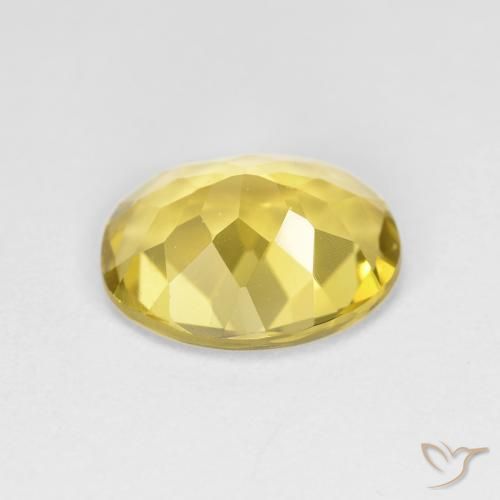Golden Beryl Gemstone in 10 x 8 mm (calibrated) Size for Sale, Golden Beryl Stone in Bumblebee Yellow Color