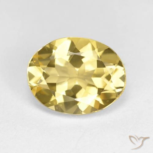 2.50ct Natural Light Yellow Golden Beryl, Oval, VVS-VS
