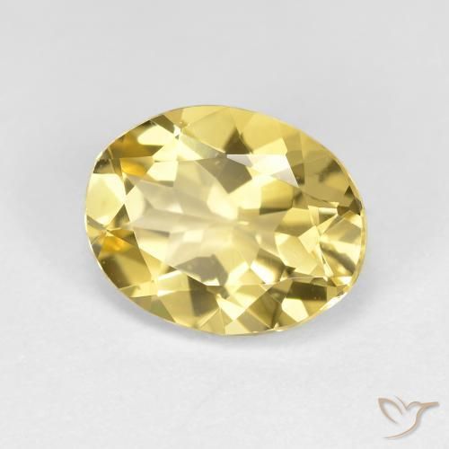 2.50 ct Yellow Golden Beryl Stone, Natural Golden Beryl in Oval Facet Shape for Sale