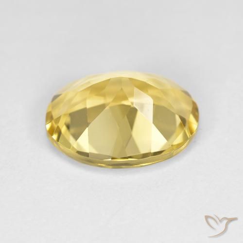Golden Beryl Gemstone in 10 x 8 mm (calibrated) Size for Sale, Golden Beryl Stone in Light Yellow Color