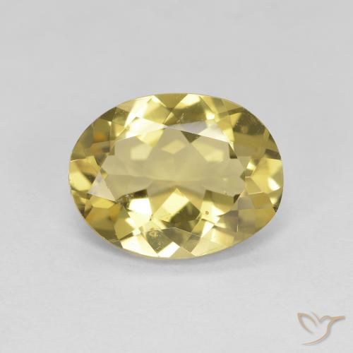 2.18ct Natural Medium Yellow Golden Beryl, Oval, VS
