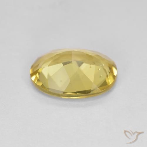 Golden Beryl Gemstone in 10 x 8 mm (calibrated) Size for Sale, Golden Beryl Stone in Medium Yellow Color