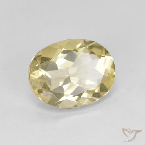 2.53 ct Yellow Golden Beryl Stone, Natural Golden Beryl in Oval Facet Shape for Sale