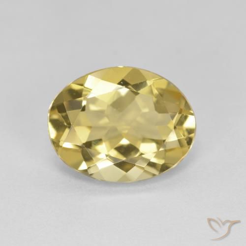 2.31ct Natural Light Yellow Golden Beryl, Oval, VVS