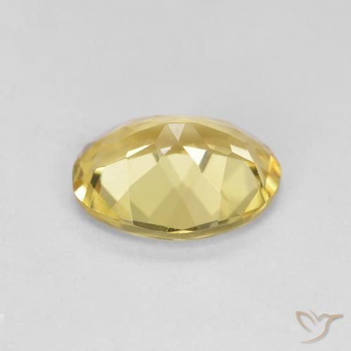 Golden Beryl Gemstone in 10 x 8 mm (calibrated) Size for Sale, Golden Beryl Stone in Light Yellow Color