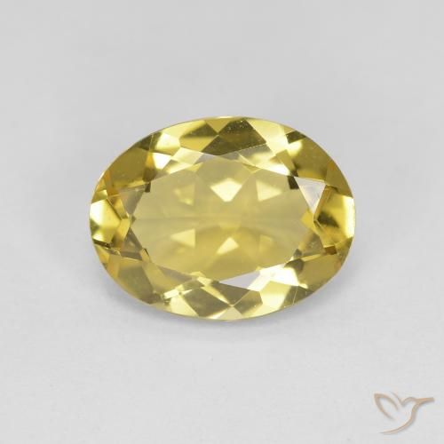 2.08 ct Oval Cut Golden Beryl, 10.2 x 7.8 mm From Madagascar, Photo A