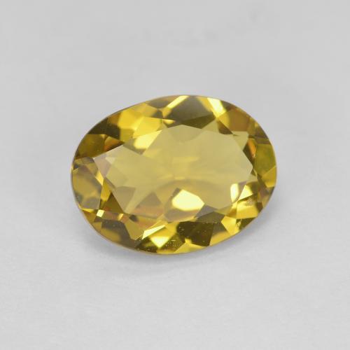 2.06 ct Yellow Golden Beryl Stone, Natural Golden Beryl in Oval Facet Shape for Sale