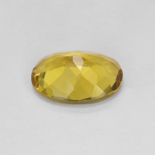 Golden Beryl Gemstone in 10.2 x 7.7 mm Size for Sale, Golden Beryl Stone in Deep Yellow Color