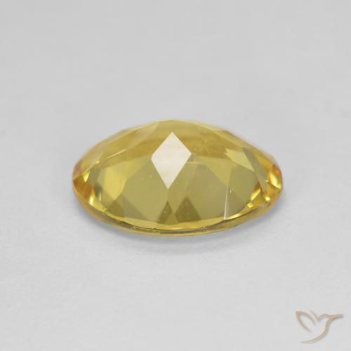 Golden Beryl Gemstone in 10 x 8 mm (calibrated) Size for Sale, Golden Beryl Stone in Yellowish Gold Color