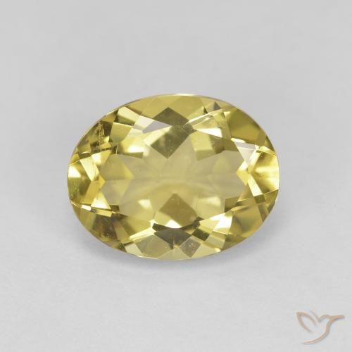 2.65 ct Oval Cut Golden Beryl, 10.4 x 8.1 mm From Madagascar, Photo A