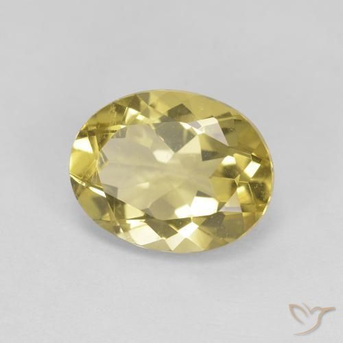 2.65 ct Yellow Golden Beryl Stone, Natural Golden Beryl in Oval Facet Shape for Sale