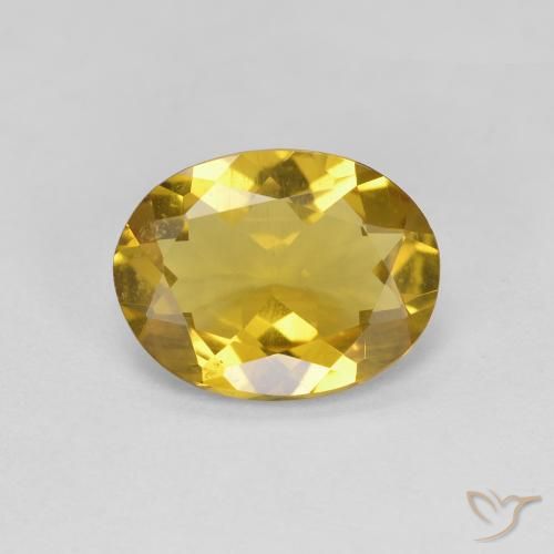 1.84 ct Oval Cut Golden Beryl, 10.2 x 7.8 mm From Madagascar, Photo A